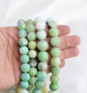 Cuentas facetadas de ópalo verde natural de 13 mm a 14 mm, cuentas facetadas de ópalo azul natural para la elaboración de joyería fina, piedra preciosa - Product Image 6