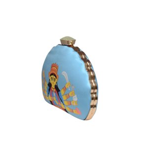 Pochette élégante Blue Durga Maa pour femme, idéale pour les occasions formelles et festives - Product Image 2