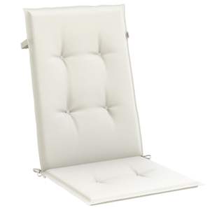 4 cojines para silla Highback de tela melange crema 47,2 "x 19,7" x 1,6 "almohadas y cojines para exteriores - Product Image 4