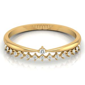 CVD แหวนเพชรโซลิแทร์สำหรับเด็กผู้หญิงแหวนทองที่มีเอกลักษณ์และเป็นอมตะเครื่องประดับที่ตั้งแหวนเพชรแท้ปรับได้สำหรับเด็กผู้หญิง - Product Image 1