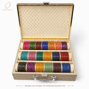 Elegant Plain PU Multi-Slot Bangle Gold Jewelry Box Portable Jewelry Storage <b>Case</b> with Handle for Women Wholesale - Product Image 1