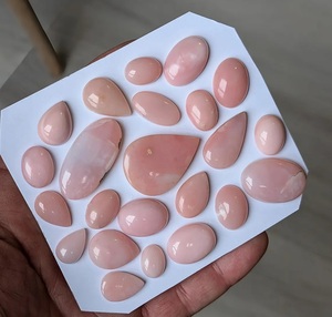 พลอยโอปอลสีชมพูธรรมชาติจากเปรู รูปทรงอิสระ ด้านหลังแบน สำหรับทำแหวน, งานพันลวด, จี้, อุปกรณ์ทำเครื่องประดับแบบมาคราเม่ - Product Image 4