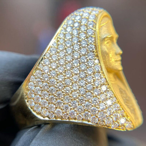 Moissanite Pharaoh <b>Ring</b> Iced Out Egyptian Inspired Gold Statement Jewelry Luxury Hip Hop <b>Ring</b> for <b>Men</b> - Product Image 4
