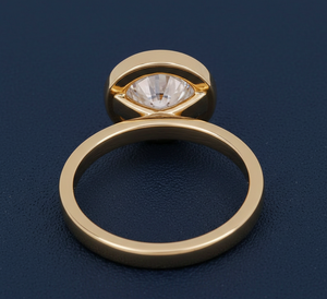 Anillo de Diamante de 1.55 Ct con Certificado IGI, Creado en Laboratorio, Corte Redondo, Halo, Compromiso, VVS2, F, Oro Amarillo, Anillo de Diamante Personalizado al por Mayor - Product Image 4
