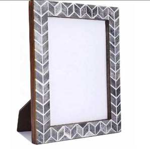 Bone Inlay UV Printed Handmade Floral Pattern Vertical Rectangle Wood Tabletop Photo Frame <b>Set</b> Luxury Home Decor Gift - Product Image 3
