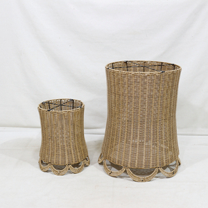 New Design Minimalist Hand Carved <b>Plastic</b> Wicker Scalloped Planter Durable Waterproof Garden <b>Plant</b> - Product Image 3