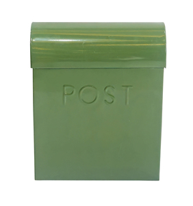 Vintage Green Metal Mailbox Embossed <b>Post</b> <b>Wall</b> Mount Outdoor Letter <b>Box</b> Classic Residential Home Garden Exterior Decoration - Product Image 2