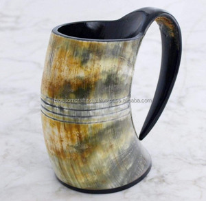 Mug rustique en corne de buffle, fait main, matériau naturel, durable, léger, unique, vaisselle de table pour la décoration de la maison - Product Image 2