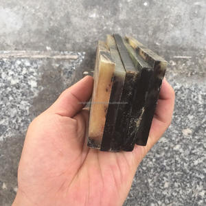 2025 artisanat naturel fait à la main multicolore corne de buffle échelle plaque lunettes couteau poignée couleur eau corne de buffle plaque - Product Image 3