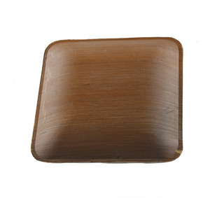 Plato Cuadrado de Bambú, Diseño Minimalista Sólido, Platos Biodegradables de 5 x 5 Pulgadas - Product Image 4