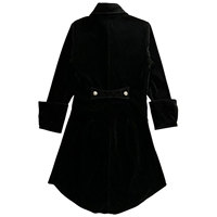 Manteau long gothique vintage en velours pour femme, style pirate vampire grunge, taille moyenne
