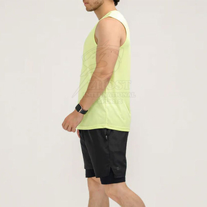 Débardeur pour hommes grande taille en mélange de coton, séchage rapide, respirant, col rond, pour entraînement sportif et musculation, avec logo personnalisé OEM - Product Image 5