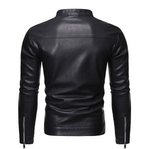 Veste bomber d'hiver pour homme, vente en gros, personnalisable, de haute qualité, coupe-vent, en cuir, avec broderie médaillon - Product Image 5