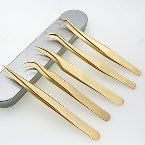 Pinzas Profesionales de Acero Inoxidable para Extensión de Pestañas, Duraderas, Precisas, Agarre Perfecto, Antideslizantes, para Pestañas de 0.03mm, 75 Grados - Product Image 4