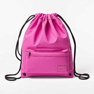 Custom Logo Waterproof Foldable <b>Drawstring</b> <b>Backpack</b>-Promotional Sports Gym School Bag with Custom Colors Polyester Material - Product Image 5