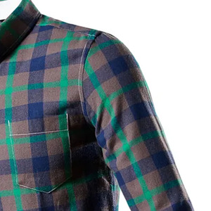 Mens Button Down Check Shirt Everyday Plaid Casual Shirt Soft Touch Cotton Private Label Manufacturer Factory - Product Image 6