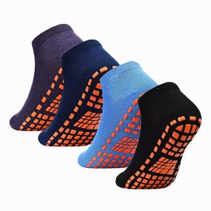 Unisex Spandex/Polyester/Cotton Breathable Non Slip Grip Crew <b>Trampoline</b> <b>Socks</b> for Women's and Men's Yoga Pilates Indoor Sports - Product Image 5