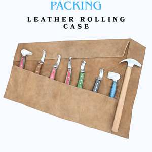 Kit d'outils de fermeur avec ensemble de couteaux à sabots à lame D tranchante, à extrémité en laiton, couteau à anse pour abcess arc-en-ciel, marteau de fermeur et coupe-ondulants - Product Image 3