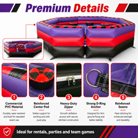 Arène de combat interactive gonflable commerciale pour joute de gladiateurs, avec bâtons de joute rembourrés en PVC, certifiée CE, Max