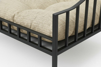 Lit pour animaux de compagnie en fer forgé massif, moderne et élégant, avec coussin en peluche amovible - Confort intérieur durable et élégant pour toutes les saisons, pour chiens