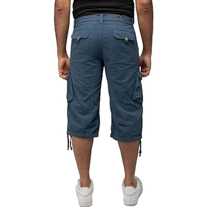 Shorts cargo pour homme avec plusieurs poches, coupe décontractée, pour le travail en extérieur, la randonnée ou les occasions décontractées estivales. - Product Image 3