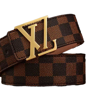 Cinturones de Diseñador Europeos y Americanos al por Mayor, de Cuero Genuino, Casuales, con Hebilla de Aleación en Forma de V y Patrón Floral, 3.5cm de Ancho - Product Image 2