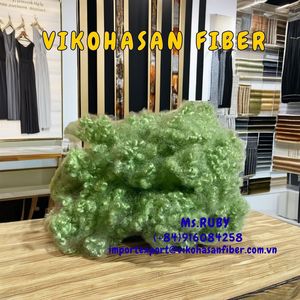 Best Price Recycled Green Grade 15D HCS Staple Siliconized Pattern 3D Filling Toys Pillow Mattress Hollow Use Concrete OEKO-<b>TEX</b> - Product Image 3