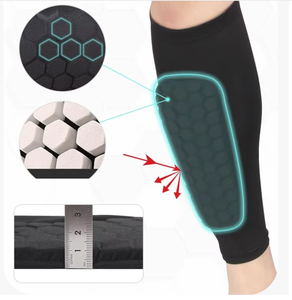 Polyester Spandex Soccer Shin Guard <b>Compression</b> Calf Sleeve Leg Strap Support Brace Pads Basic Protection Custom Printing Logo - Product Image 4