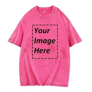 Custom Logo Heavy Weight Solid Vintage Acid Washed Oversized T-Shirts 260 GSM 100% Cotton Unisex Luxury Eco-Friendly Breathable - Product Image 2