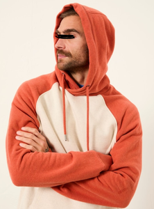 Sudadera con Capucha para Hombre, Corte Holgado, Cuello con Capucha, Bloques de Color, Manga Raglán, Tejido Grueso para Invierno, Transpirable, 100% Algodón, Felpa, 380 GSM - Product Image 3