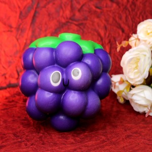 Porte-clés en peluche raisin violet, accessoires de sac en fausse fourrure de lapin, pendentif fruit en peluche, jouet raisin - Product Image 5