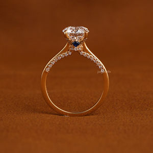 Anillo de Diamante de Laboratorio de Oro Sólido de 14k de Moda, 2ct, Certificado IGI, CVD HPHT, Forma Redonda, Anillo de Compromiso, Joyería - Product Image 3