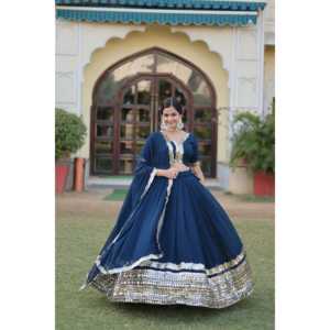 Diseño azul marino Lehenga Choli - Product Image 3