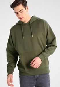 Sudadera con Capucha para Hombre, Color Verde Oliva, Algodón, Corte Regular, Estilo Casual, para Otoño, Color Sólido, BRG, Sudaderas con Capucha para Hombre - Product Image 5