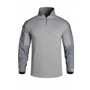 T-shirt à manches longues pour homme, camouflage, col montant, séchage rapide, coupe ajustée, tricoté en polyester, décontracté, pour l'extérieur - Product Image 5