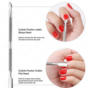 Kit de Manucure 3 Pièces en Acier Inoxydable Titane Personnalisé avec Étiquette Privée, Pince à Cuticules, Repousse-Cuticules, Grattoir à Ongles – Outil OEM en Gros - Product Image 6