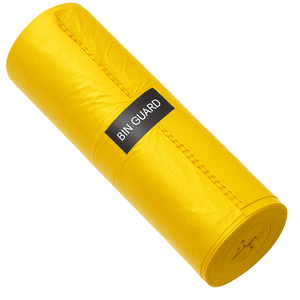 Protector de cubo de alta calidad, bolsa de basura de HDPE/LDPE reciclable enrollable amarilla, solución portátil para casa, oficina y jardín, precio bajo MOQ - Product Image 2