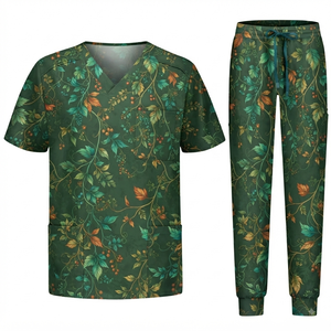 Wholesale High Quality Premium Medical <b>Scrub</b> <b>Set</b> for Men Women Hospital Nursing Uniform Healthcare Workwear Custom Logo OEM ODM - Product Image 1