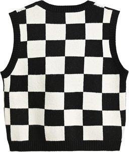 เสื้อสเวตเตอร์คอวีแขนกุดระบายอากาศได้ดี ผลิตจากวัสดุที่ยั่งยืน เป็นมิตรต่อสิ่งแวดล้อม ลายทางสไตล์วาร์ซิตี้ สำหรับตลาดแฟชั่นที่มีคุณธรรม - Product Image 2