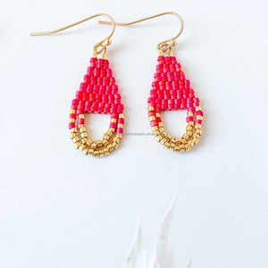 Boucles d'oreilles en perles de verre pour femmes et filles, mignonnes, pour les fêtes, inspirées des perles et des diamants, motif numérique, Inde, 100% haute qualité - Product Image 6