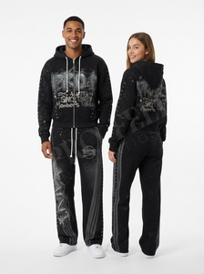 Conjunto de Sudadera con Capucha y Pantalones Deportivos con Logotipo Bordado Personalizado, 100% Algodón, Cómodo y Clásico - Product Image 4