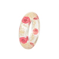 Gifty Craft Desain Terbaru Perhiasan Wanita Buatan Tangan Aksesoris Fashion Resin Bunga Asli Kering Berlapis Glasir Bentuk Dapat Disesuaikan