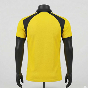 Chemise unisexe à manches courtes en tissu tricoté respirant, imprimée sur mesure, avec col élégant et poche, collection été - Product Image 3