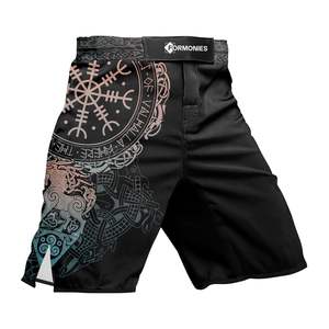 Men MMA Shorts Panel Print <b>Elastic</b> Waist Gym Training Kickboxing Lightweight Quick Dry Colorful Top top mens mma martial arts - Product Image 3