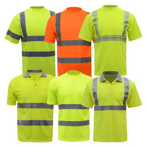 Chemise de travail haute visibilité pour l'été, respirante, imperméable, thermique, coupe-vent, polo réfléchissant - Product Image 1