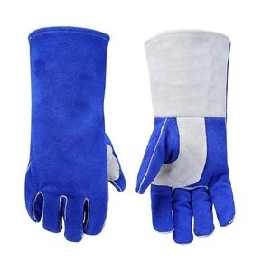 OEM ODM TIG MIG Welding Gloves, Durable Leather Safety Hand Protection Wear Color <b>Fire</b> Safety Work Gloves - Product Image 2