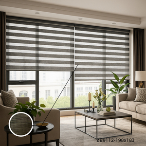 Mejor Proveedor de Persianas Zebra Semiopacas Grises ZB9112 198x183cm para Hogar y Oficina, Superventas en Malasia, Calidad OEM B2B - Product Image 1