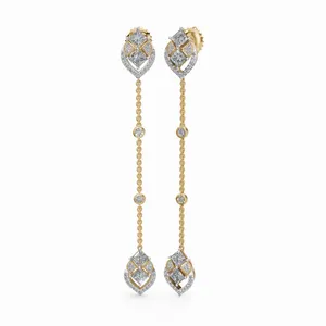 Pendientes de Diamantes Cultivados en Laboratorio Blushing Brilliance, Oro de 18K, 96 Piezas, Certificados por IGI, Joyería Moderna para Mujer - Product Image 2