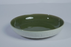 Bol en céramique céladon chinois traditionnel, écologique, empilable, semi-fait main, avec glaçure verte, design de vaisselle - Product Image 5
