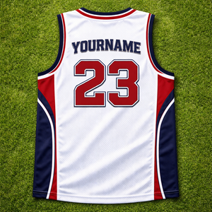 เสื้อบาสเก็ตบอลแบบกำหนดเองสำหรับทีมและลีก แห้งเร็ว ระบายอากาศได้ดี ผ้าโพลีเอสเตอร์ 100% ปักชื่อและหมายเลขผู้เล่นตามสั่ง - Product Image 2